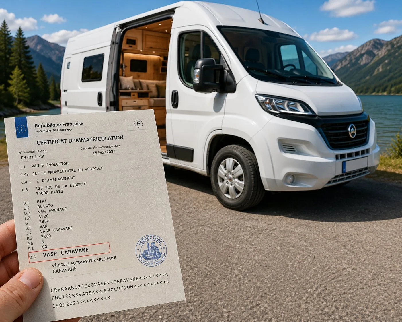 Van route homologué